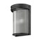 Z-Lite Carnaby Wall Sconce, 2-Light, 8 In.W x 4.75 In.L x 12 In.H, Matte Black/Clear Ribbed 7504-2S-MB - alternate 4